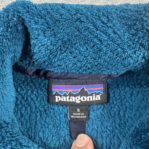 Patagonia Jacket Womens Small S Blue Green Re Tool Snap T Mock Neck Pockets Logo - Picture 2 of 8